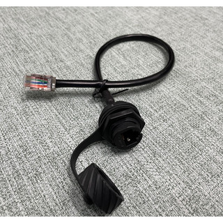 ［現貨］RJ45網路線防水接頭 Cat.5e IP67 30cm RJ45防水公母延長線 工控防水 HMI電箱防水
