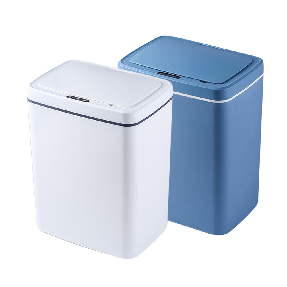 【H&R安室家】2入 智能感應垃圾桶(智能垃圾桶 感應垃圾桶 電動垃圾桶 紅外線 按壓式垃圾桶)
