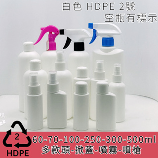 HDPE2號 分裝噴瓶 空瓶 空瓶分裝 空瓶罐 可裝酒精 消毒水 噴霧空瓶 瓶蓋 瓶子 瓶瓶罐罐 台灣製