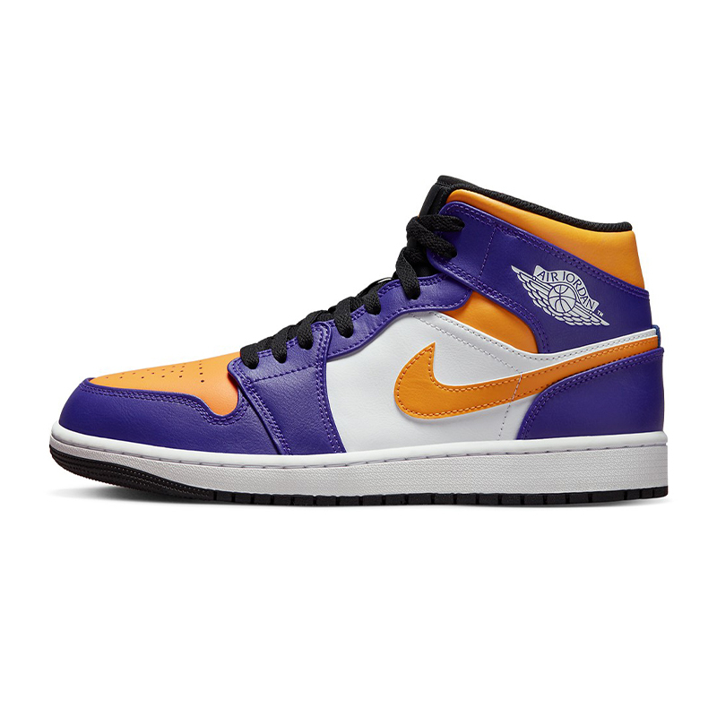 Air Jordan 1 休閒鞋 Mid Lakers 湖人隊配色 紫金 男款 DQ8426-517 [現貨]