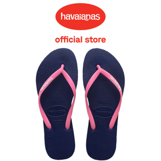 Havaianas 哈瓦仕 拖鞋 夾腳拖 跳色 藍粉 Slim Logo Pop Up 4119787-2484W