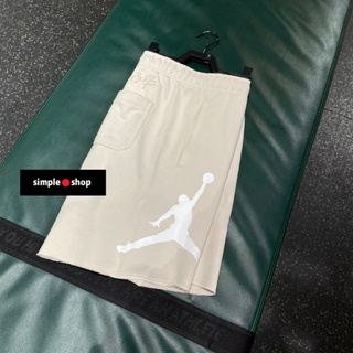 【Simple Shop】NIKE JORDAN LOGO 運動短褲 籃球 短棉褲 米白色 男款 DV5028-104