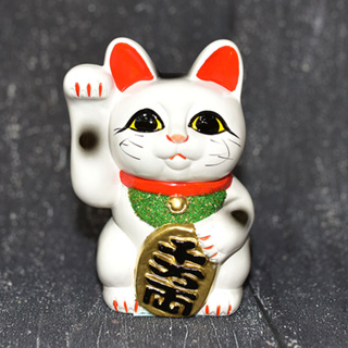日本製 常滑燒 招財貓 千萬兩 貯金箱 陶器 15cm oc003