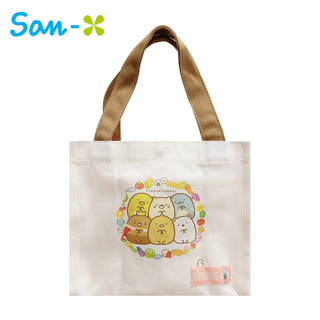 【現貨】角落生物 網格手提袋 手提袋 便當袋 午餐袋 歡迎來到食物王國系列 角落小夥伴 San-X 日本正版