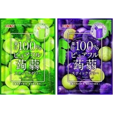 【花屋】台灣現貨 日本 RIBON 立夢 100%果汁 蒟蒻果凍 130g 麝香葡萄/葡萄