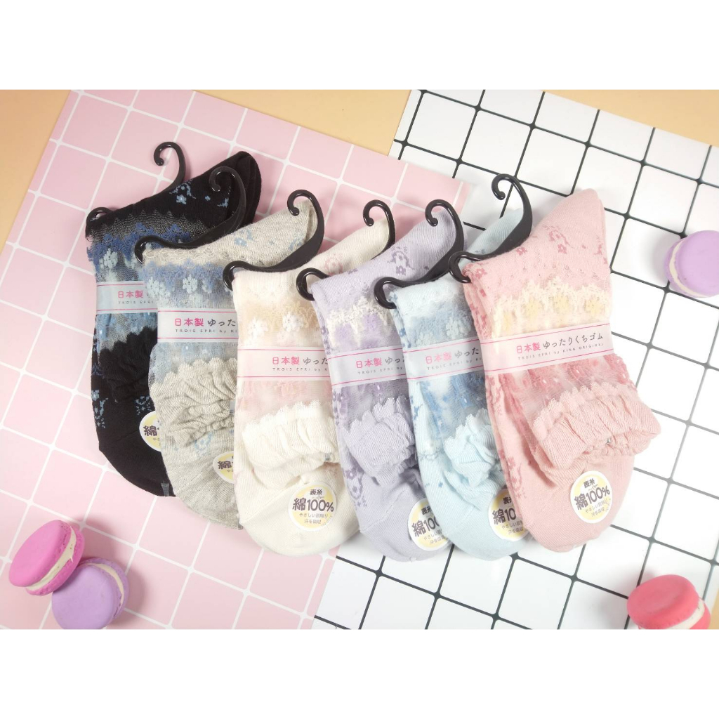 【現貨】Trois Epri 復古花紋襪 日本女襪 日系女襪 復古襪 造型襪 短筒襪 少女襪 女襪 襪子