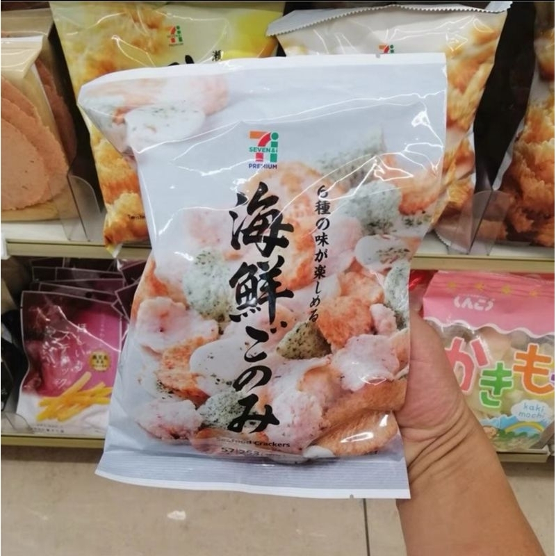 日本直送🇯🇵日本711 零食代購 海鮮風味仙貝 米果混合什錦仙貝