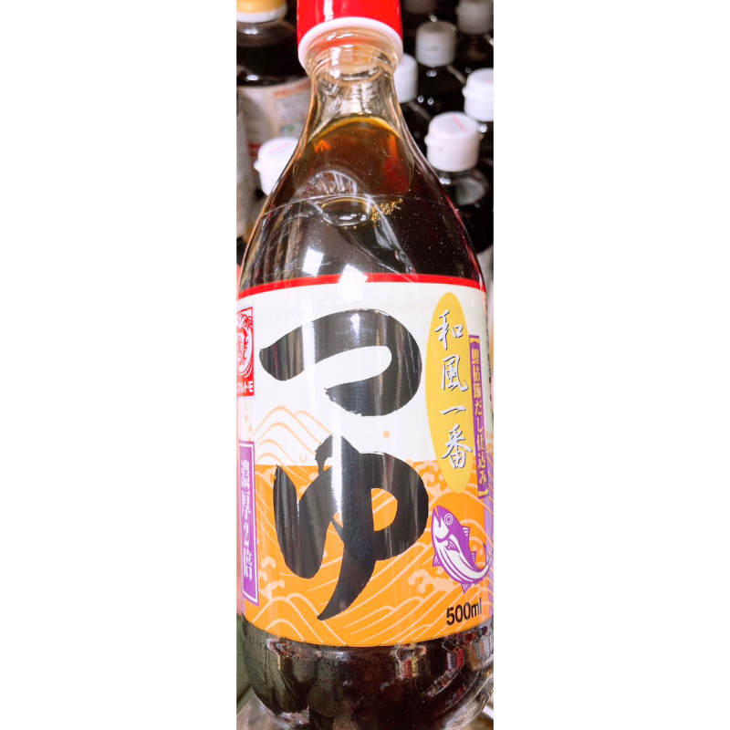 【亞菈小舖】日本零食 和風一番 柴魚麵味露 2倍濃縮 玻璃罐 500ml【優】