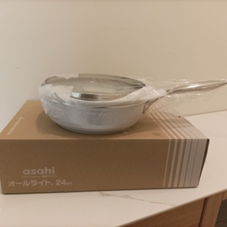 Asahi朝日輕金屬全新24cm輕巧平底鍋（要出售的是粉色）