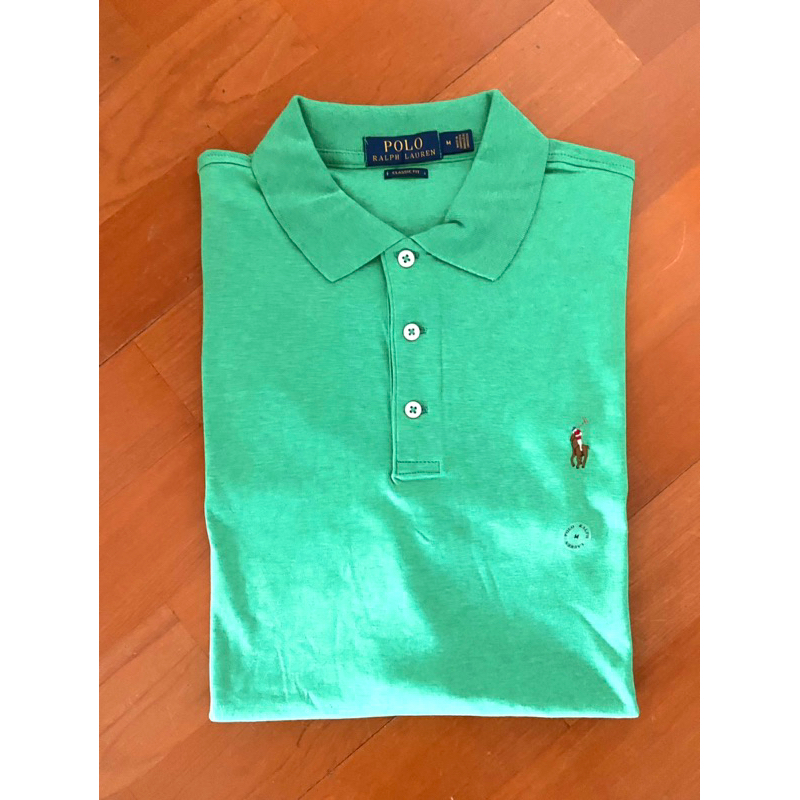 （全新）Polo Ralph Lauren特殊綠彩馬polo衫