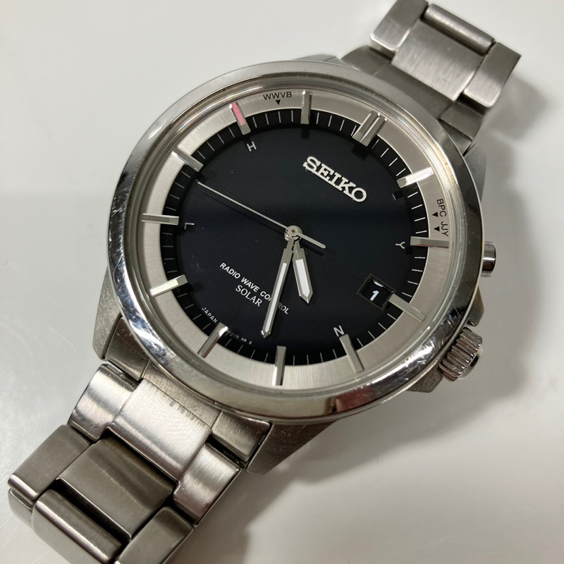 Seiko 手錶 不鏽鋼錶帶 僅有本體 有使用痕跡 7B24-0AF0 SOLAR  中古 二手 寶物工廠