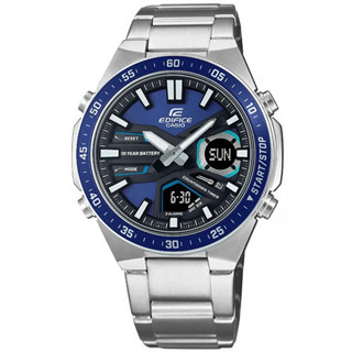 EDIFICE CASIO 卡西歐 世界時間 十年電力 雙顯 紫藍色(EFV-C110D-2A)