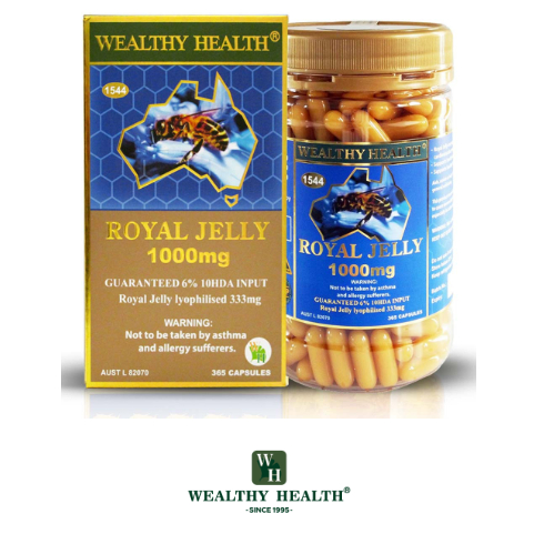 （🐨澳貨紐物)澳洲Wealthy Health-蜂王乳Royal Jelly 1000mg 6%(20mg)*365