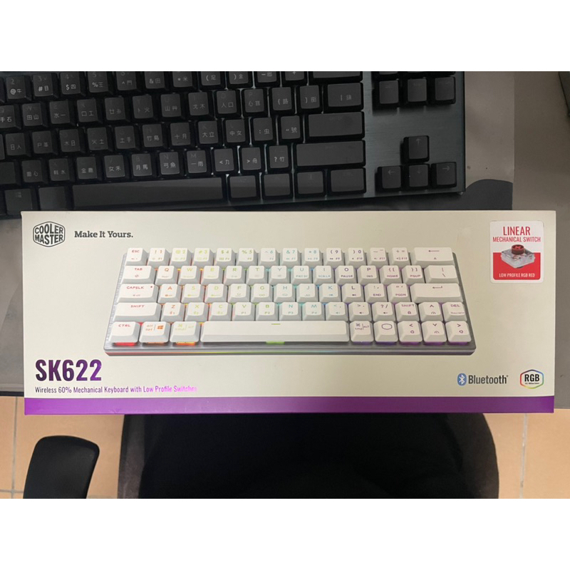 (二手)(免運)Cooler Master SK622 藍芽矮軸 RGB 機械式鍵盤 白色