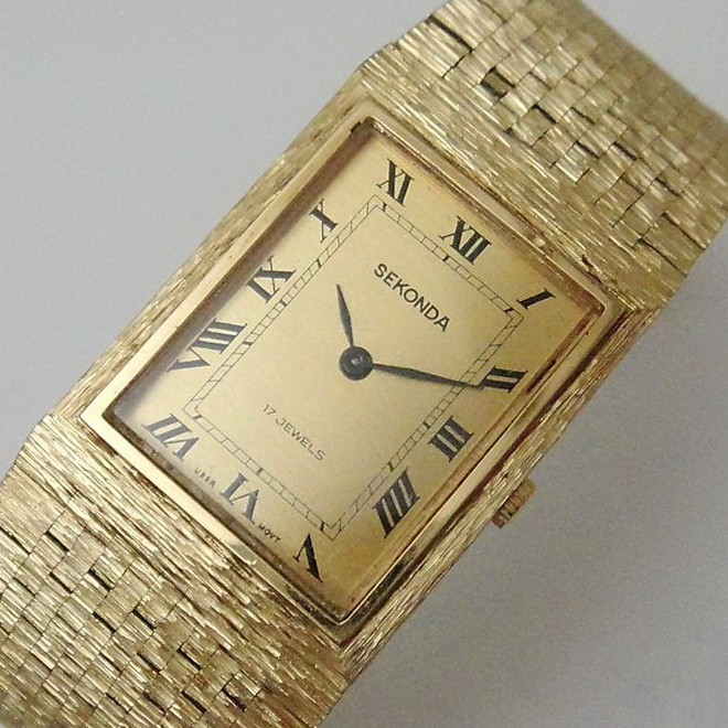 【拾年之路】 極美70年代蘇聯製Sekonda 17石手鐲式機械錶(免運)