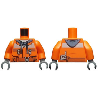 【樂高大補帖】LEGO 樂高 橘色 建築連帽衣【973pb1895c01/60200/60198/76134】