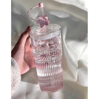現貨在臺🌟星巴克代購Starbucks 2023 桃花朵朵 女神玻璃杯 粉色漸層玻璃吸管杯 幻彩女神 春天 櫻花杯保溫杯