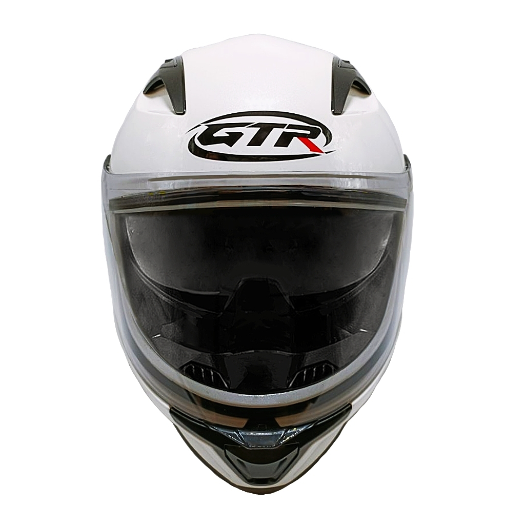 GTR SA-60 素色 亮白   全罩式安全帽 內置墨鏡  階梯式鐵插扣 快拆式鏡片【歐樂免運】