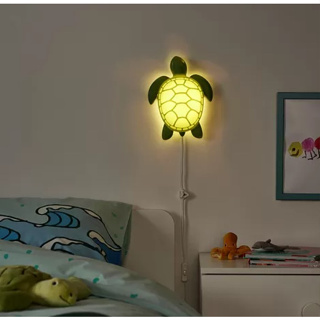 IKEA代購💪 BLÅVINGAD Led壁燈 烏龜圖案 兒童燈具 兒童房裝飾 兒童壁燈 烏龜燈具 烏龜壁燈 夜燈