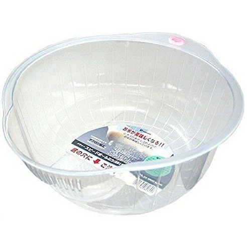 現貨 別用內鍋直接洗米了！鍋子會壞。日本製 Inomata  圓形塑膠透明洗米籃 瀝水籃 洗米盆