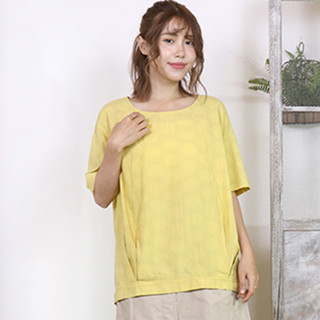 【Hana Mokuba】花木馬日系女裝寬鬆收襬圓點上衣