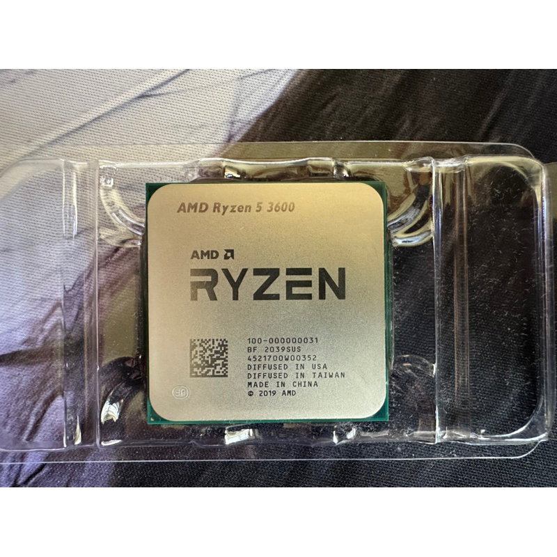 ［二手］［保存超完美］AMD RYZEN 5 3600 中央處理器（含原廠風扇）