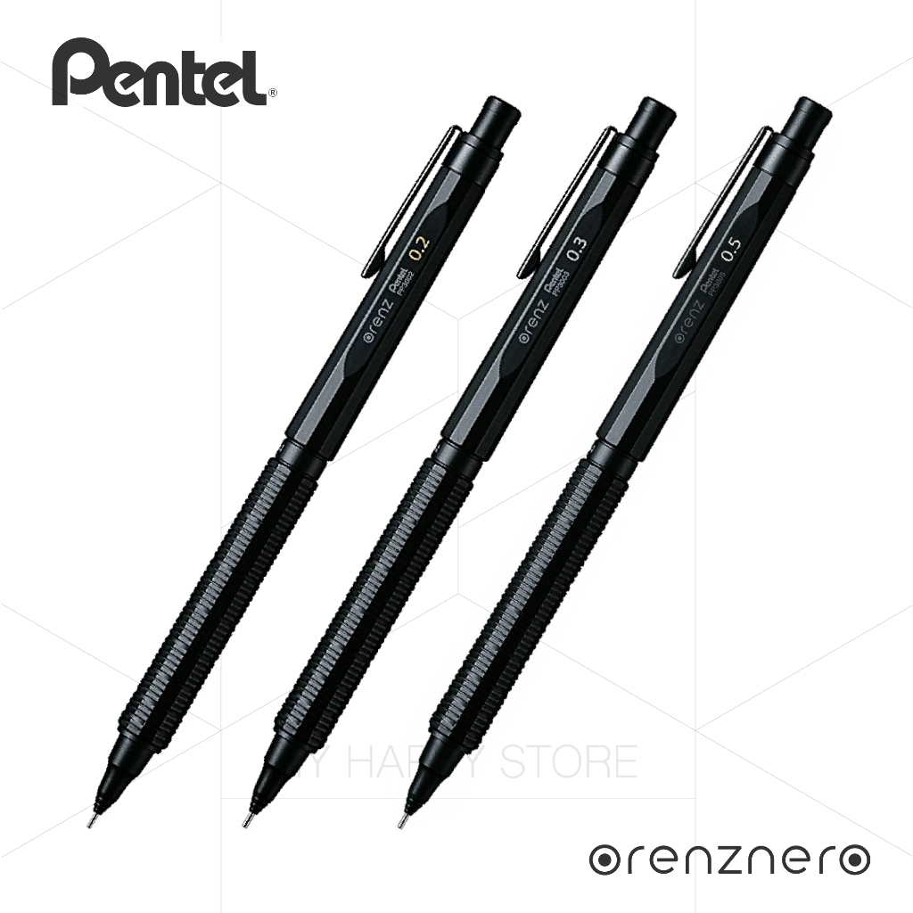 〔MHS〕Pentel orenznero 極細 全黑 不斷芯自動出芯鉛筆