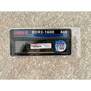 【全新】UMAX力晶 NB 4GB DDR3L 1600 低電壓DDR3 1.35V筆電用 DDR3L 1600 4GB