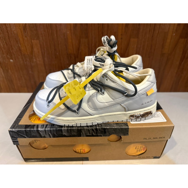 OFF-WHITE NIKE DUNK LOW 1 OF 50 45 23.5cm DM1602-101-