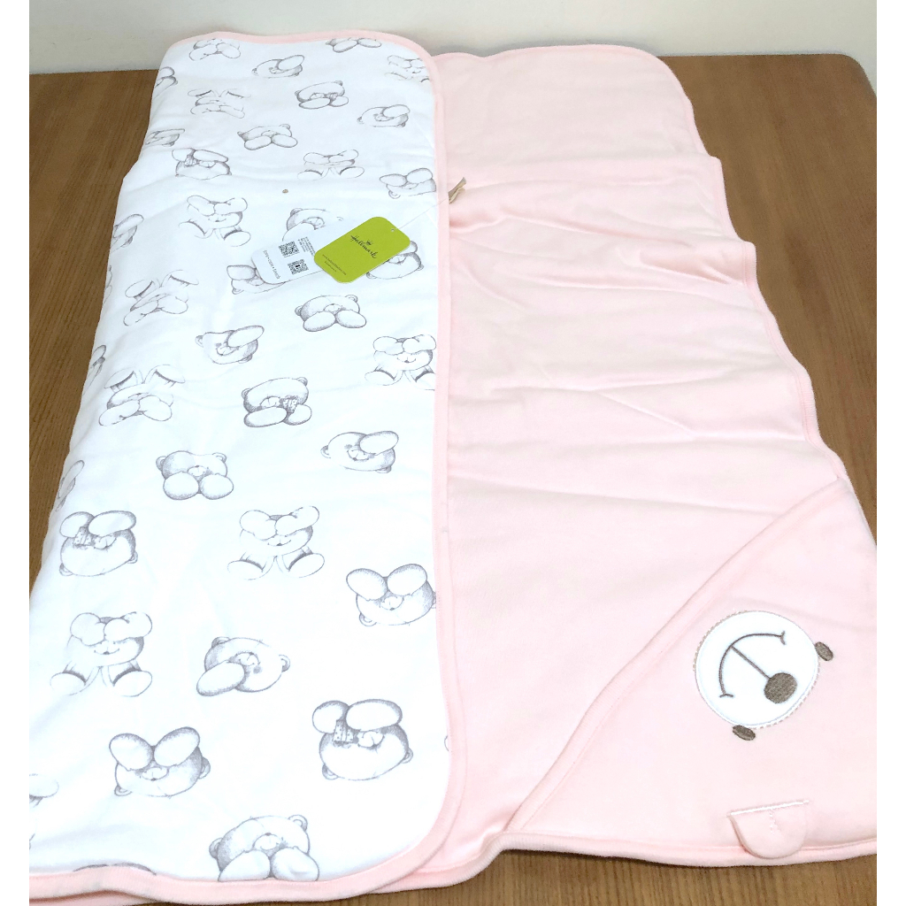 美國 Hallmark babies 小熊嬰兒三角帽包布 小毯子 被子嬰兒被 原價2320元