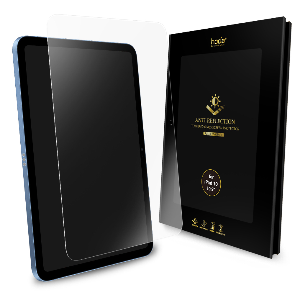 Hoda【iPad 10代 10.9吋】滿版AR抗反射玻璃保護貼