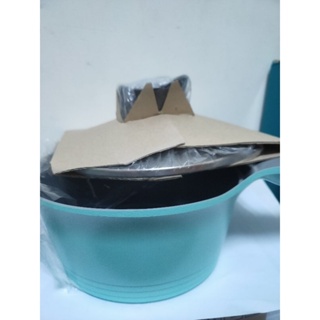 nEOFLAam Aeni 系列18cm單柄湯鍋 Tiffany藍+玻璃蓋
