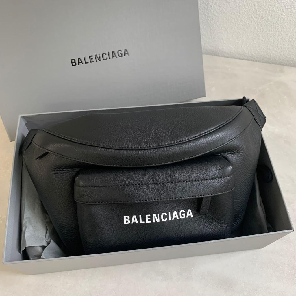 Findyourstyle 正品代購 Balenciaga 黑色牛皮logo腰包