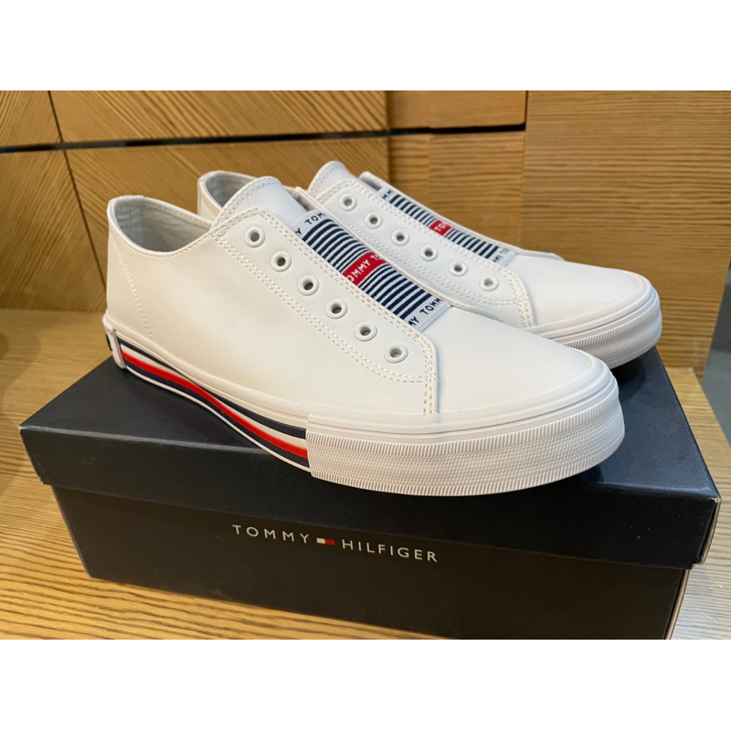 Tommy Hilfiger 經典 小白鞋 皮革款 US10 女鞋