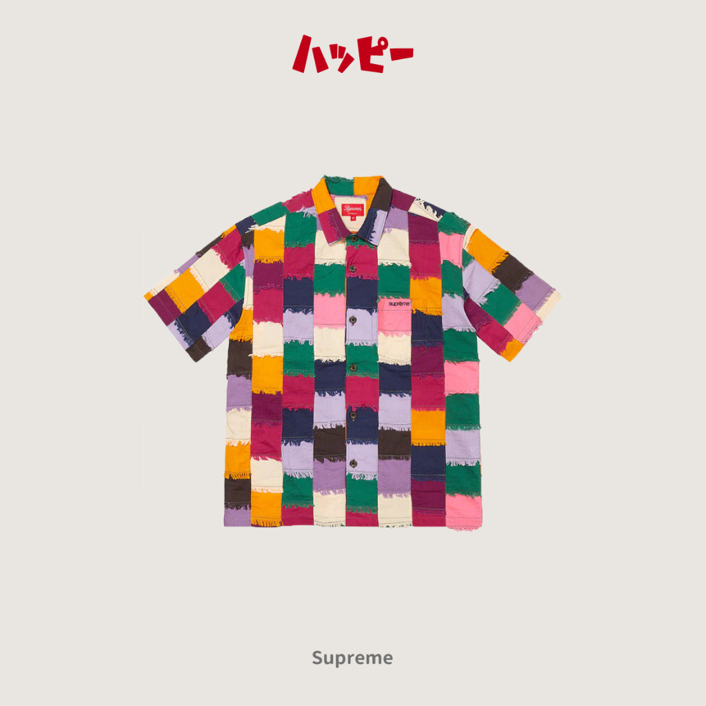 🇯🇵日本代購【SUPREME】Patchwork S/S Shirt 拼接抽鬚短襯衫