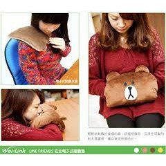 【全新 正版】《LINE FRIENDS》熊大 BROWN 電子式 暖敷墊 暖手枕 暖暖包 暖手袋 送禮首選 交換禮物