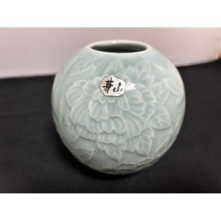 【日本現貨直送】華山作 華山窯 有田燒 花瓶 花器 陶瓷器 水色 擺飾 裝飾品 中古品 0416504