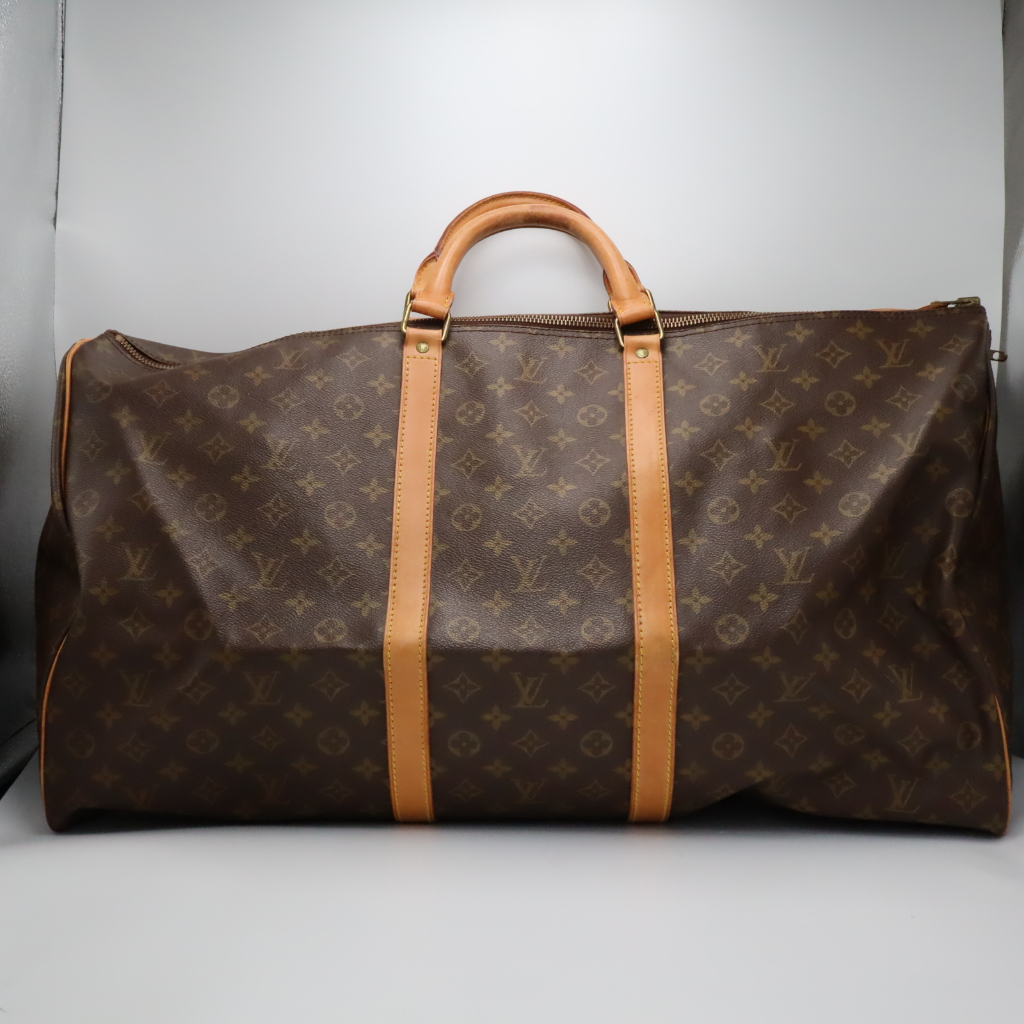 Louis Vuitton keepall 60 Monogram Brown Leather ref.635502 - Joli Closet