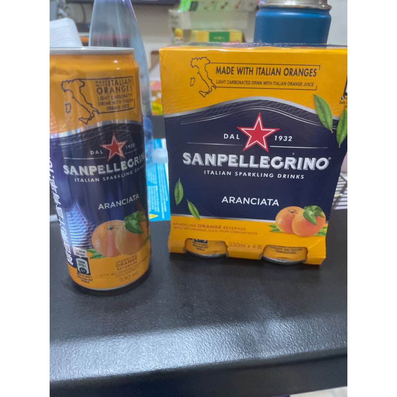 第一賣埸特價6箱現貨一瓶55元San Pellegrino 聖沛黎洛 氣泡水果飲料 甜橙口味 330毫升 X 24罐