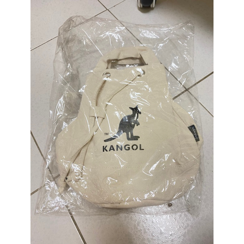 KANGOL 袋鼠/帆布水桶包/（全新）