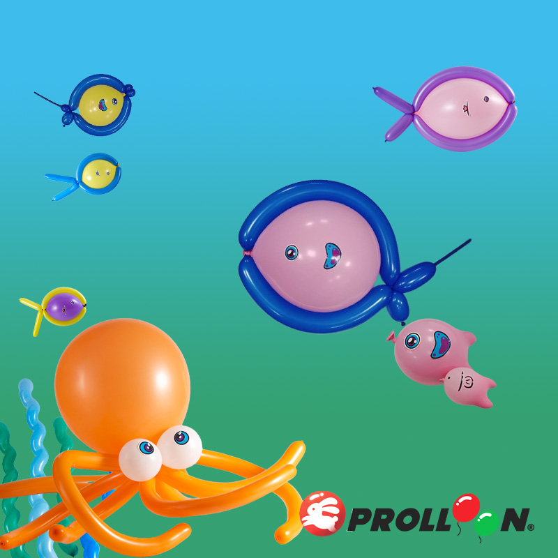【大倫氣球】海洋世界 小魚 眼睛 貼紙 Eyes Stickers(不含氣球) 氣球 動物貼紙(260、360)長條氣球