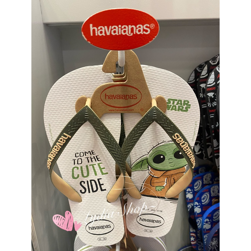 Havaianas 哈瓦仕 男女鞋 拖鞋 夾腳拖 星際大戰 尤達 白 Star Wars 4135185-0869U