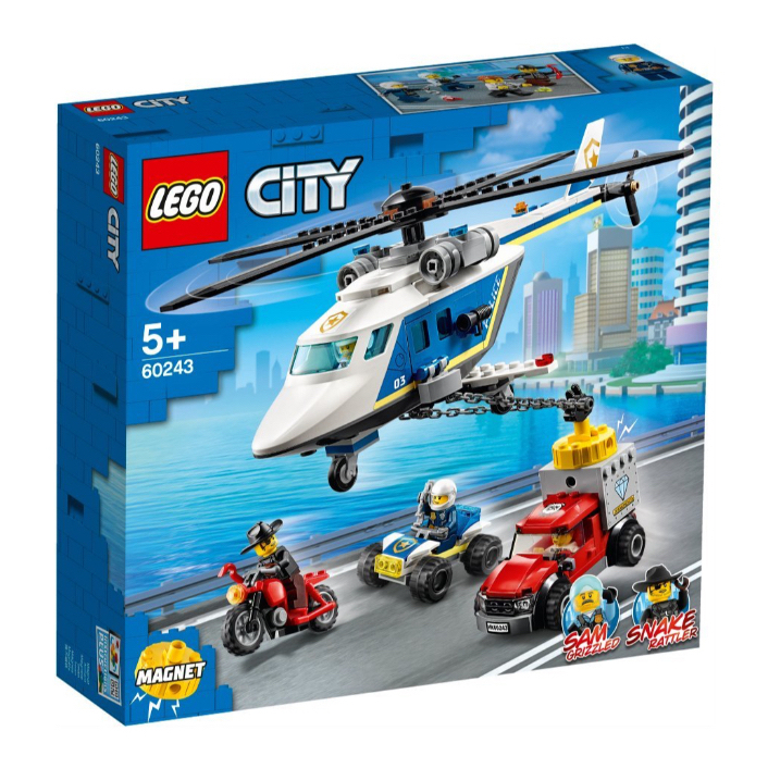 【台中OX創玩所】 LEGO 60243 城市系列 警察直升機追捕戰 CITY 樂高