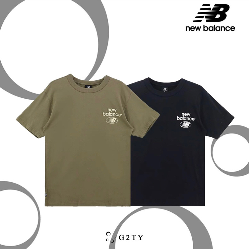 [G2TY] New Balance Logo T-shirt NB 短袖 軍綠 黑 綠 短踢 標語 經典 白標 刺繡