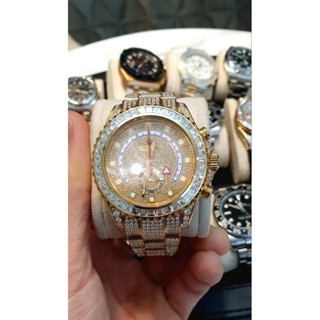 勞力士 116688 精鑲 滿鑽 ROLEX 金遊艇 Yacht-Master II 金遊艇 精鑲鍊帶 錶殼 面盤