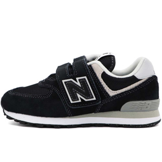 New Balance 574 NB 574 魔鬼氈 運動鞋 中童 黑灰 R9286 (PV574EVB)