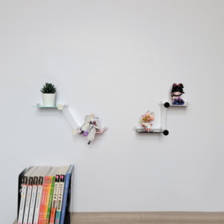 築傢居 牆面展示架 雙層 公仔展示架 模型展示架 牆面裝飾 展示架 公仔展示架 公仔收納架 多肉展示架 階梯展示架