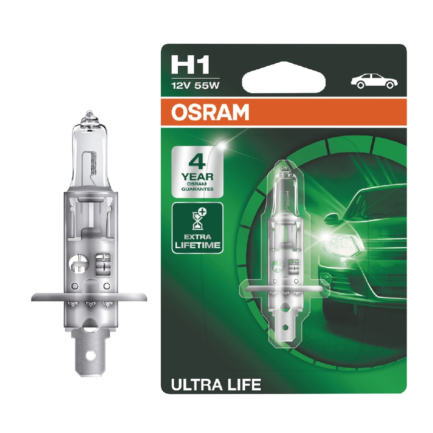 OSRAM歐司朗 ULTRA LIFE 64150ULT 長壽型燈泡 H1 12V 55W(1入)【真便宜】