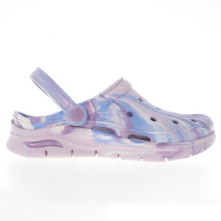 SKECHERS 休閒鞋 洞洞鞋 園丁軟膠鞋 ARCH FIT FOAMIES 女 111403LAV 渲染 淺紫色