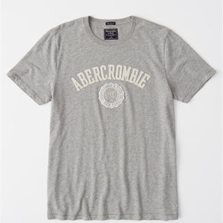 Abercrombie & Fitch 男裝 T恤 短袖 短T 圓領上衣 純棉 A63233 灰色AF(現貨)